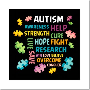 Autism Awareness Captain Autism T-Shirt Autism Awareness Gift Posters and Art